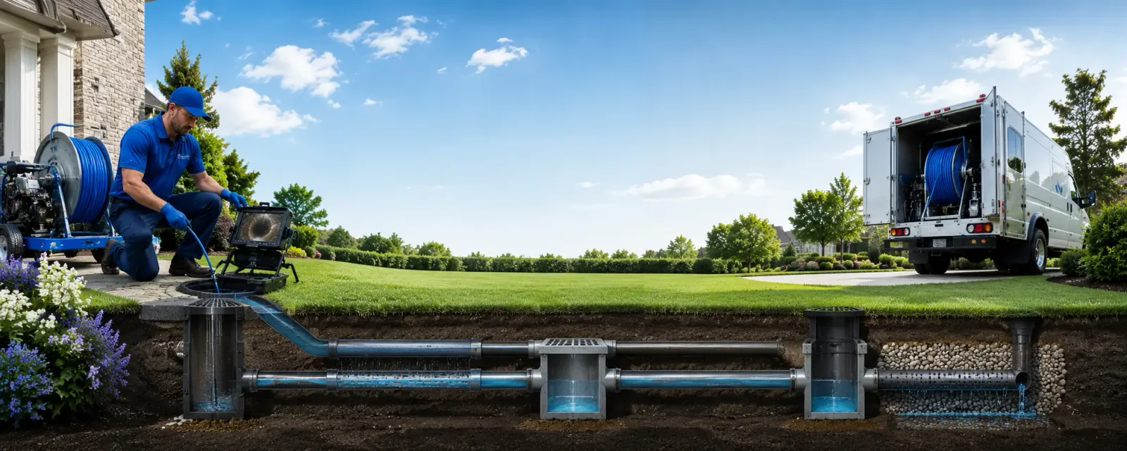 Outdoor drain cleaning information for Highlands, TX
